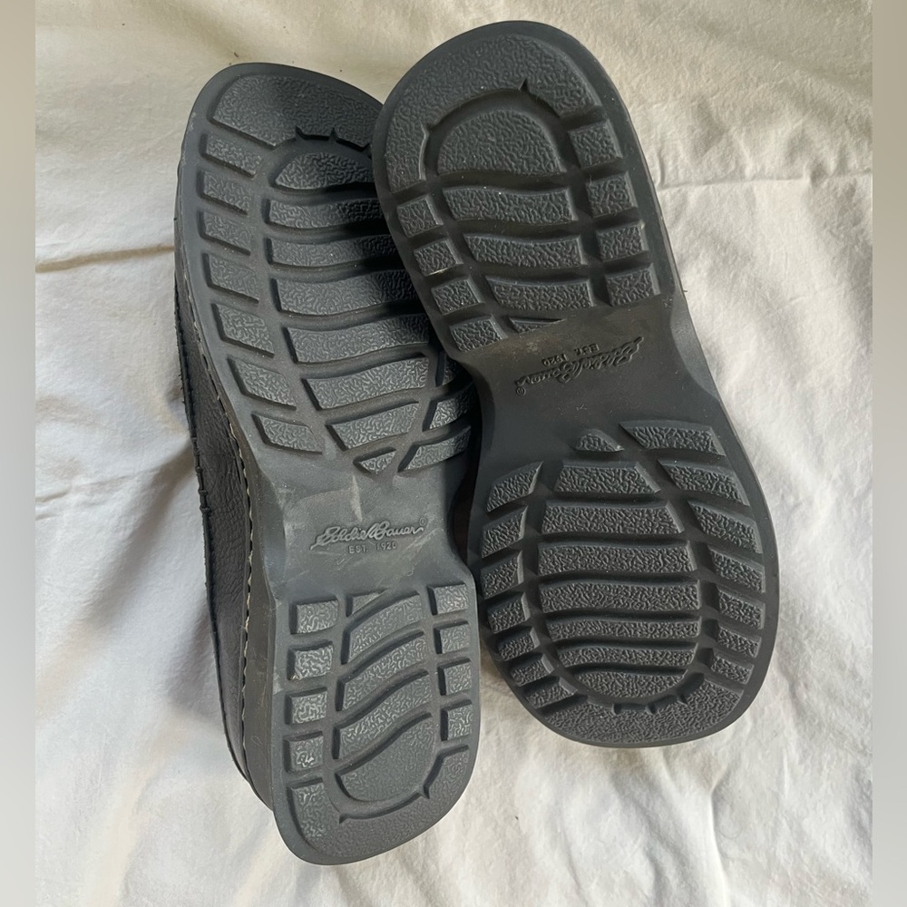 Black Leather Eddie Bauer Chunky Loafers. Women’s S 7.5M. - Picture 5 of 5